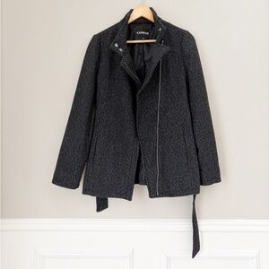 Express Jacket size medium tweed black charcoal gray